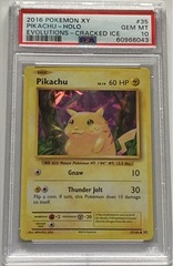 Pikachu - 35/108 - Cracked Ice Holo Theme Deck Exclusive - PSA 10